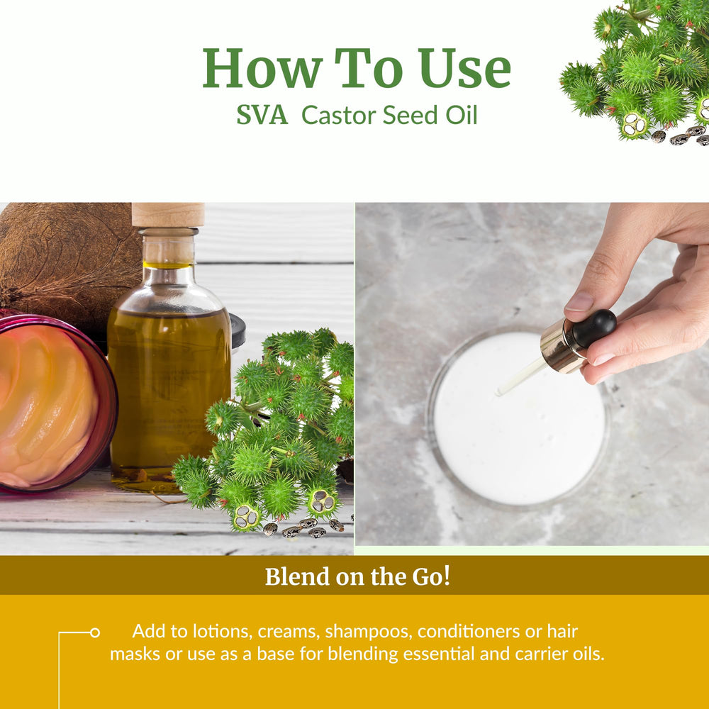 SVA Castor Seed Oil body moisturizer and massage oil
