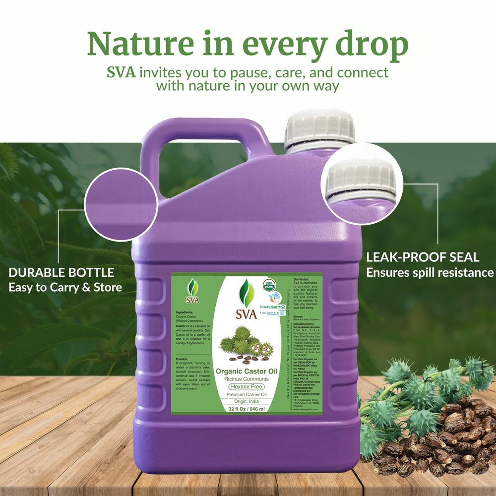 SVA Castor Seed Oil packaging and label detail