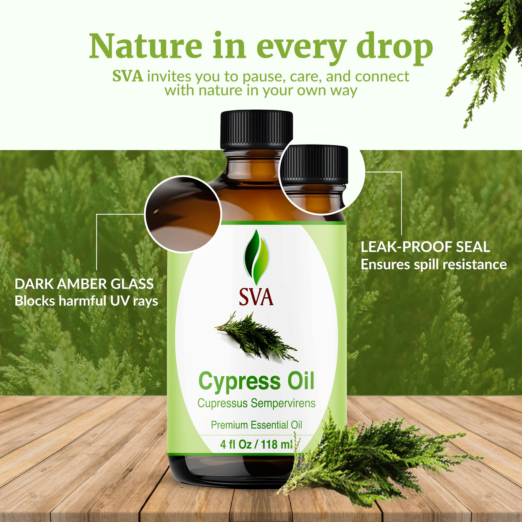 SVA Cypress essential oil for foot baths with warm water