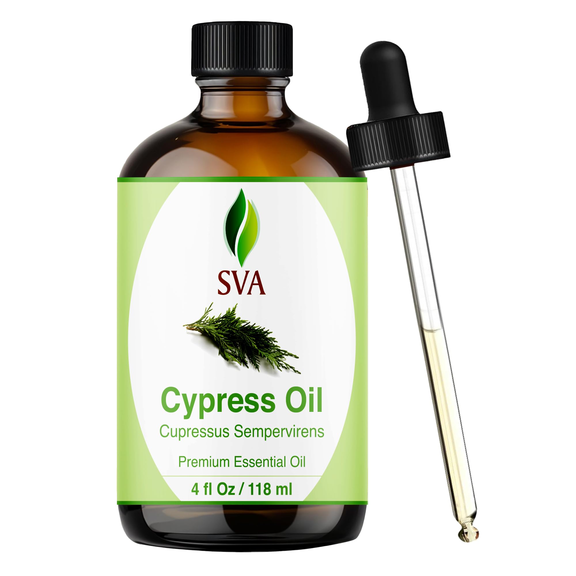 SVA Cypress essential oil bottle 4oz for diffusion and massage prep