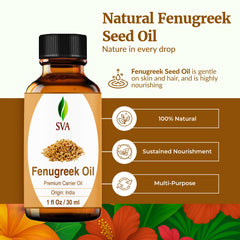 SVA Fenugreek Seed Oil dropper for easy application and dosing