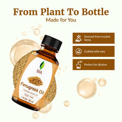 SVA Fenugreek Seed Oil blended with shampoo or mask for hair care