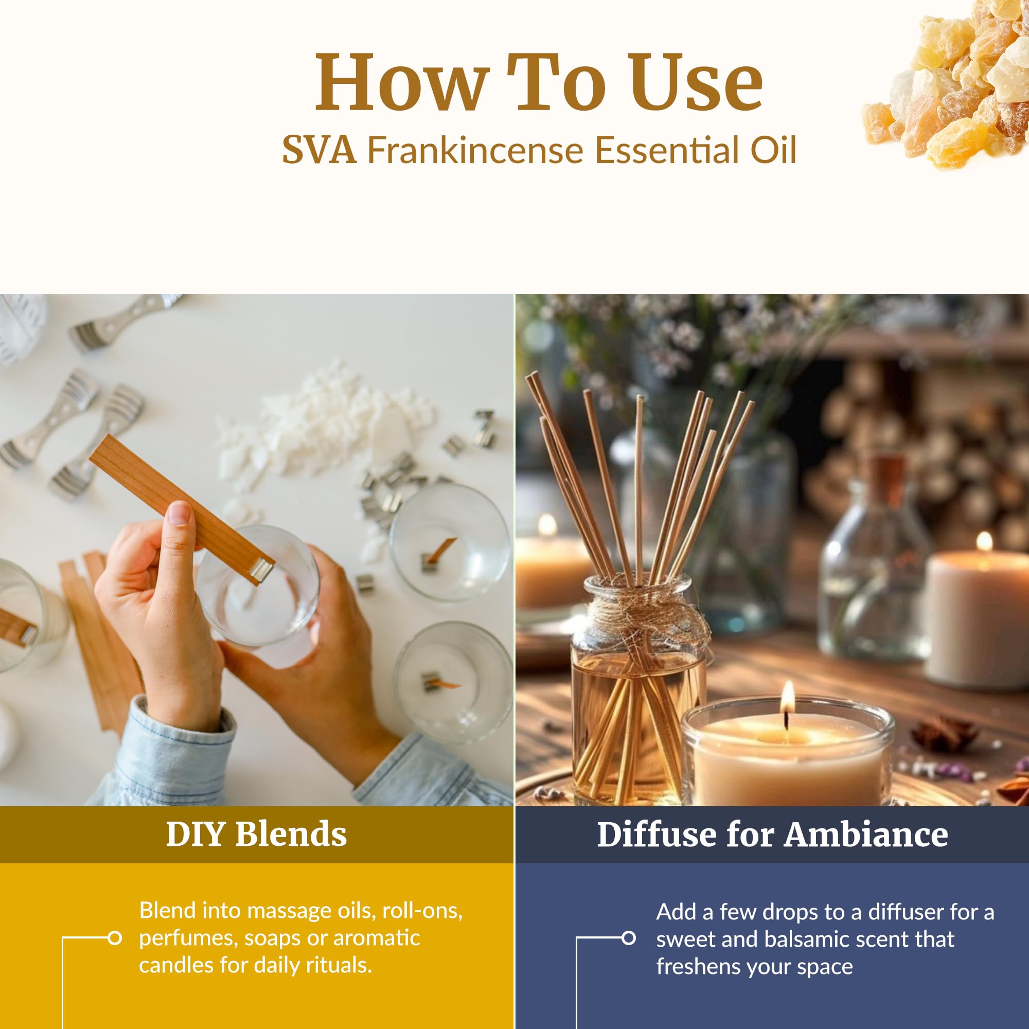 SVA Frankincense oil for a relaxing foot bath