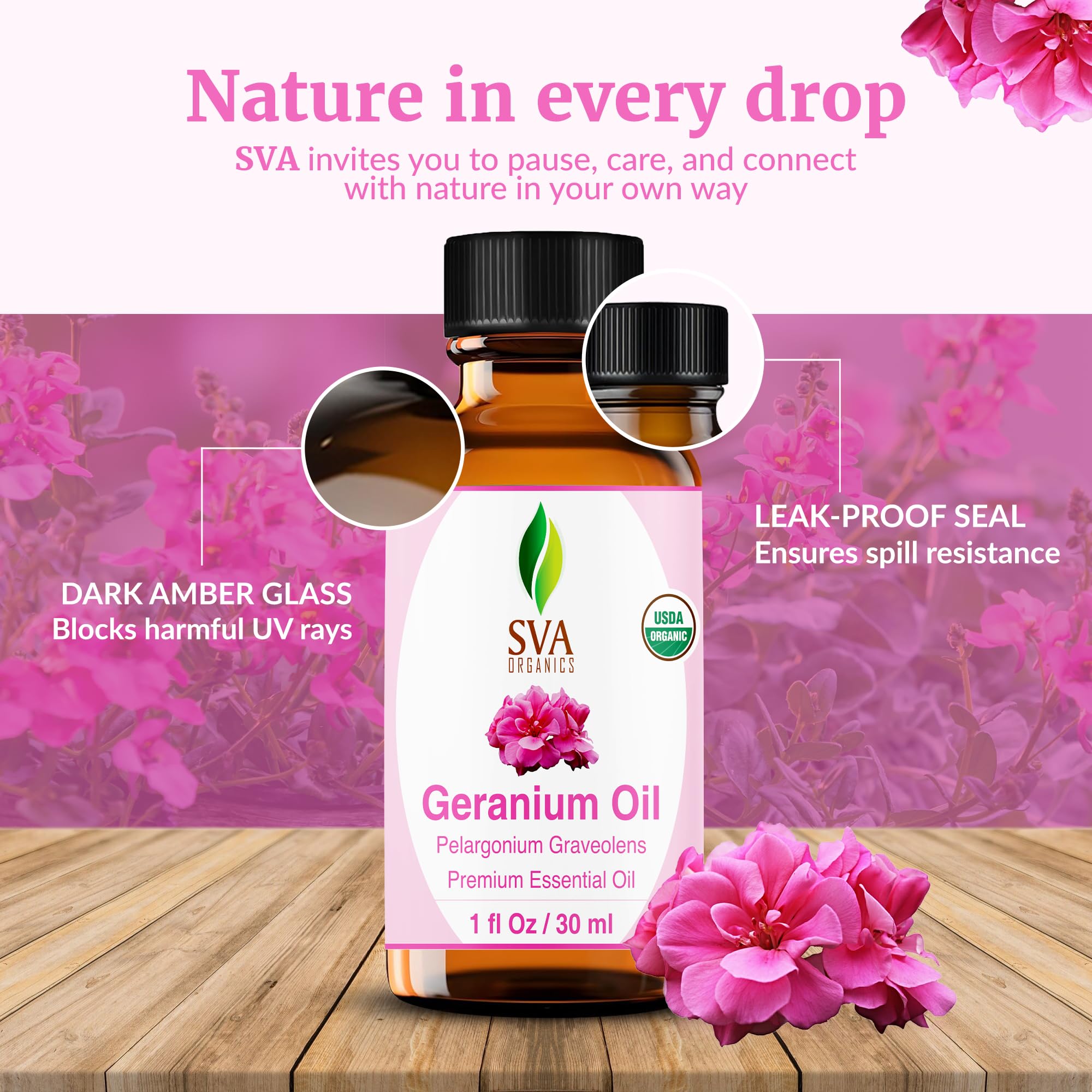 SVA Geranium oil in bath aromatherapy for a relaxing moment