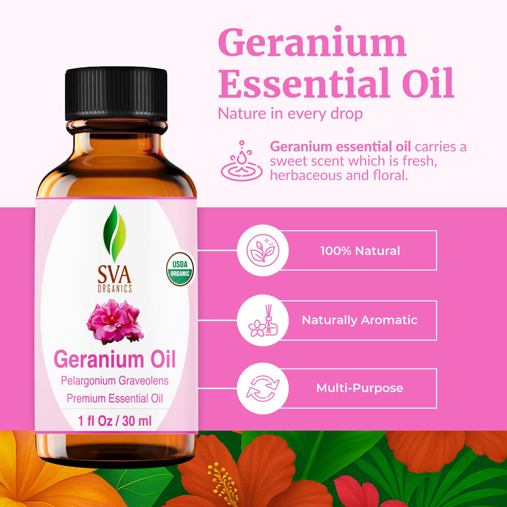 SVA Geranium oil in a diffuser for floral room ambiance