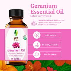 SVA Geranium oil in a diffuser for floral room ambiance