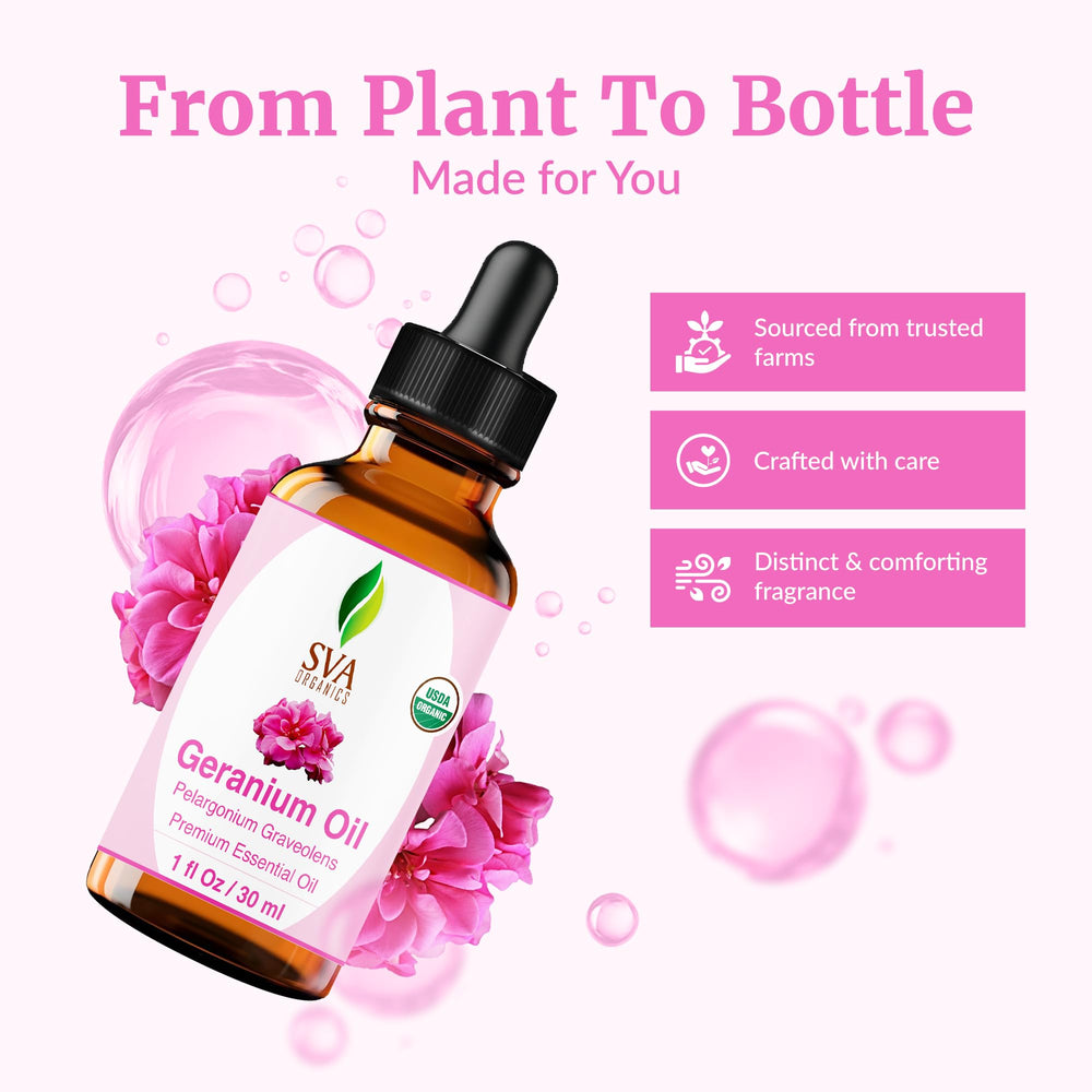 SVA Geranium oil during scalp massage for hair care
