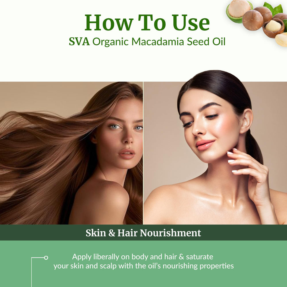 SVA Macadamia Oil face moisturizer use for radiant skin