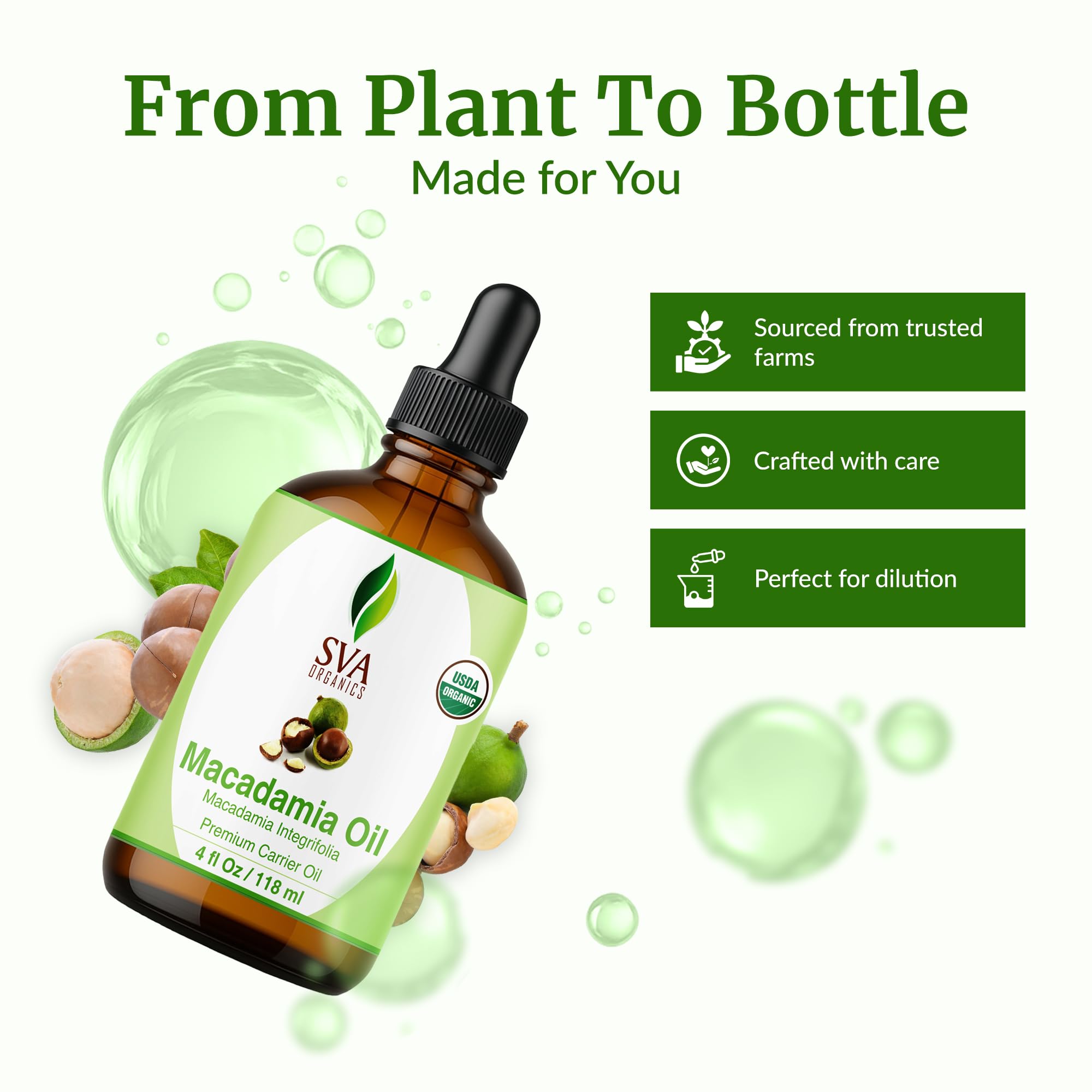 SVA Macadamia Oil scalp massage for relaxation