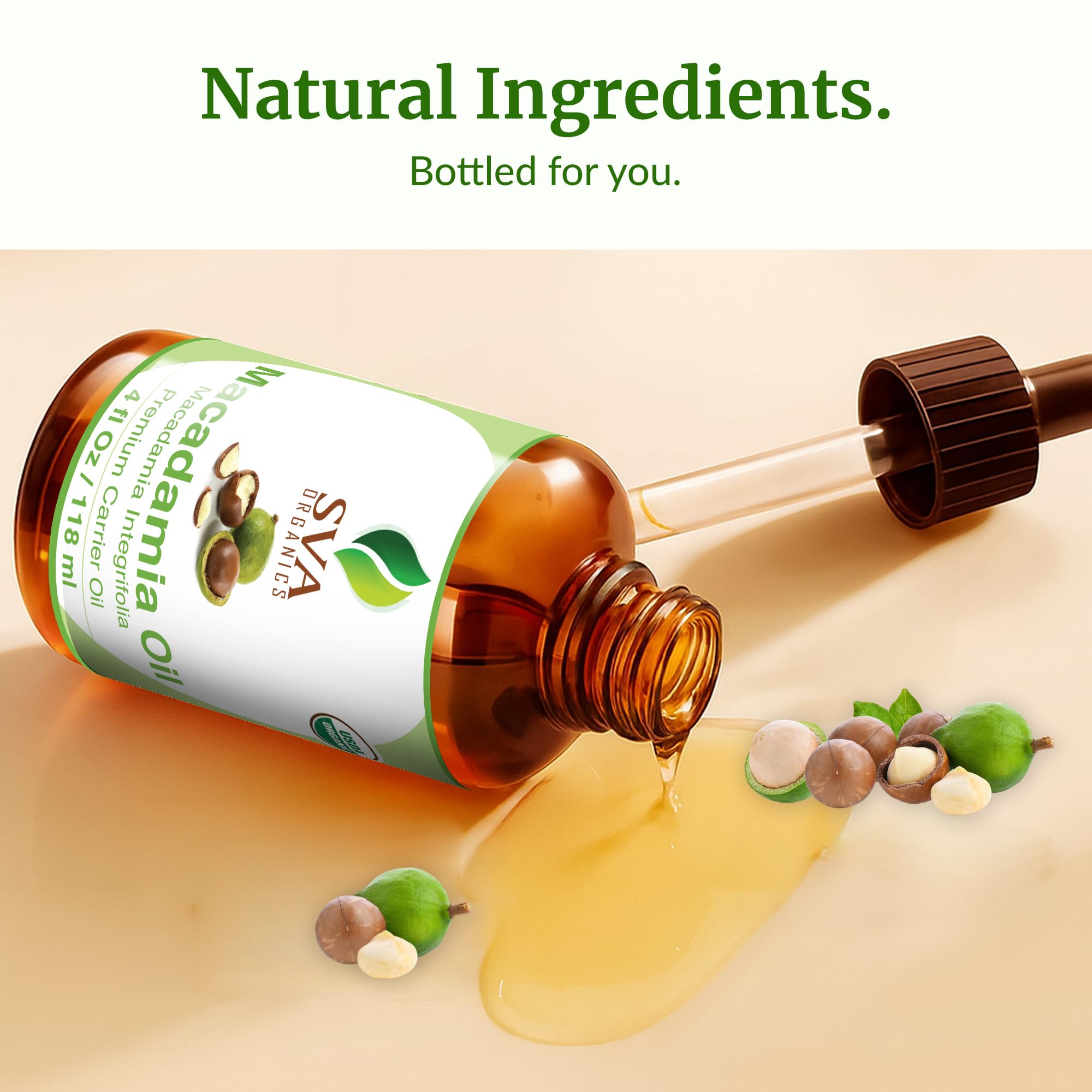 SVA Macadamia Oil quick serum finish for non-greasy shine