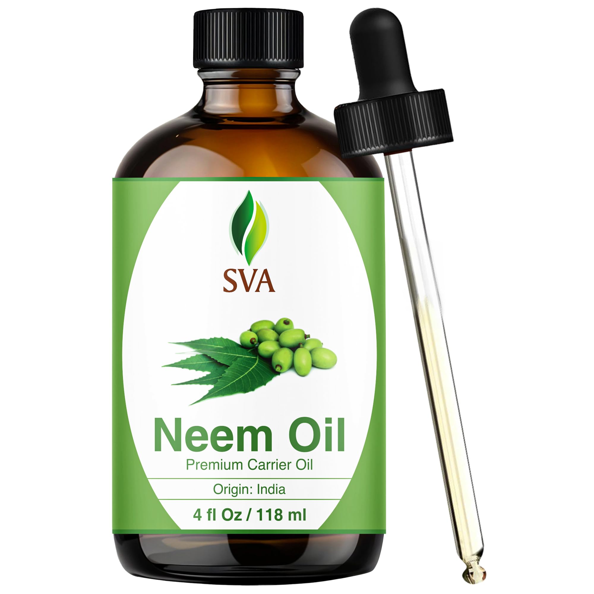 SVA Neem Seed Oil bottle ready for skincare routine and nourishment.