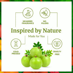 Close-up of scalp massage with SVA Organic Amla Oil nourishes scalp.