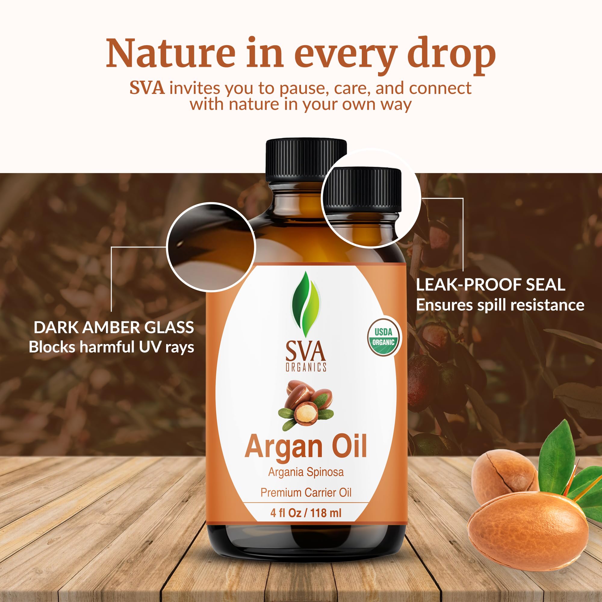 SVA Organics Argan Oil blended into creams for moisturizer