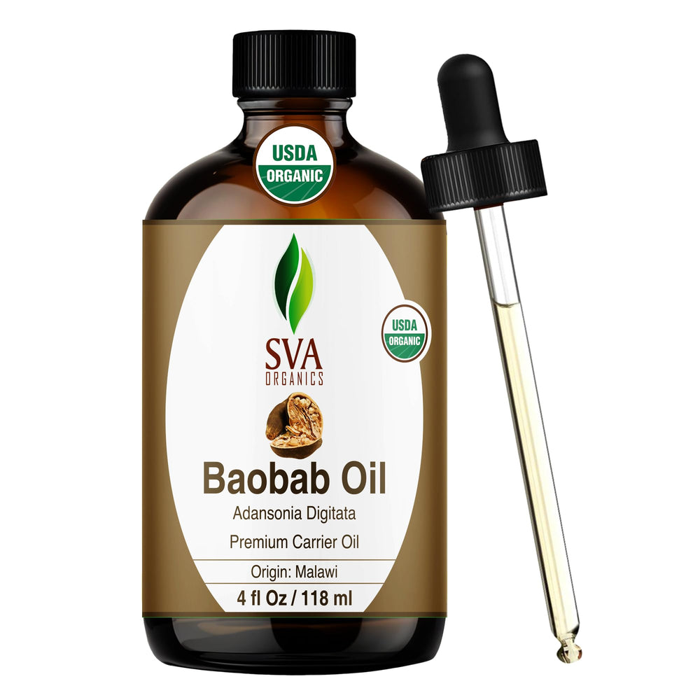 SVA Baobab Oil 4oz bottle with dropper for easy application