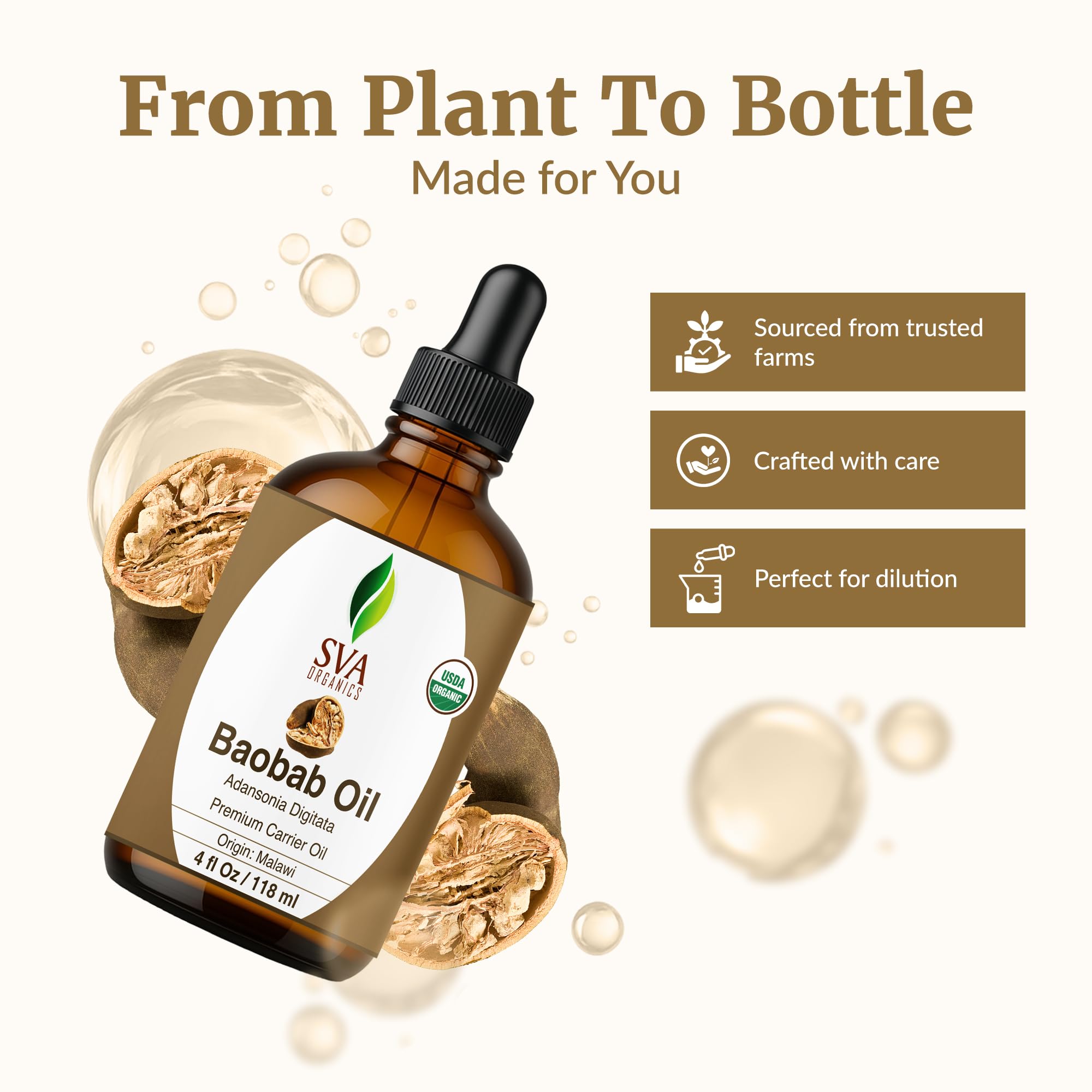 Scalp massage with SVA Baobab Oil during routine