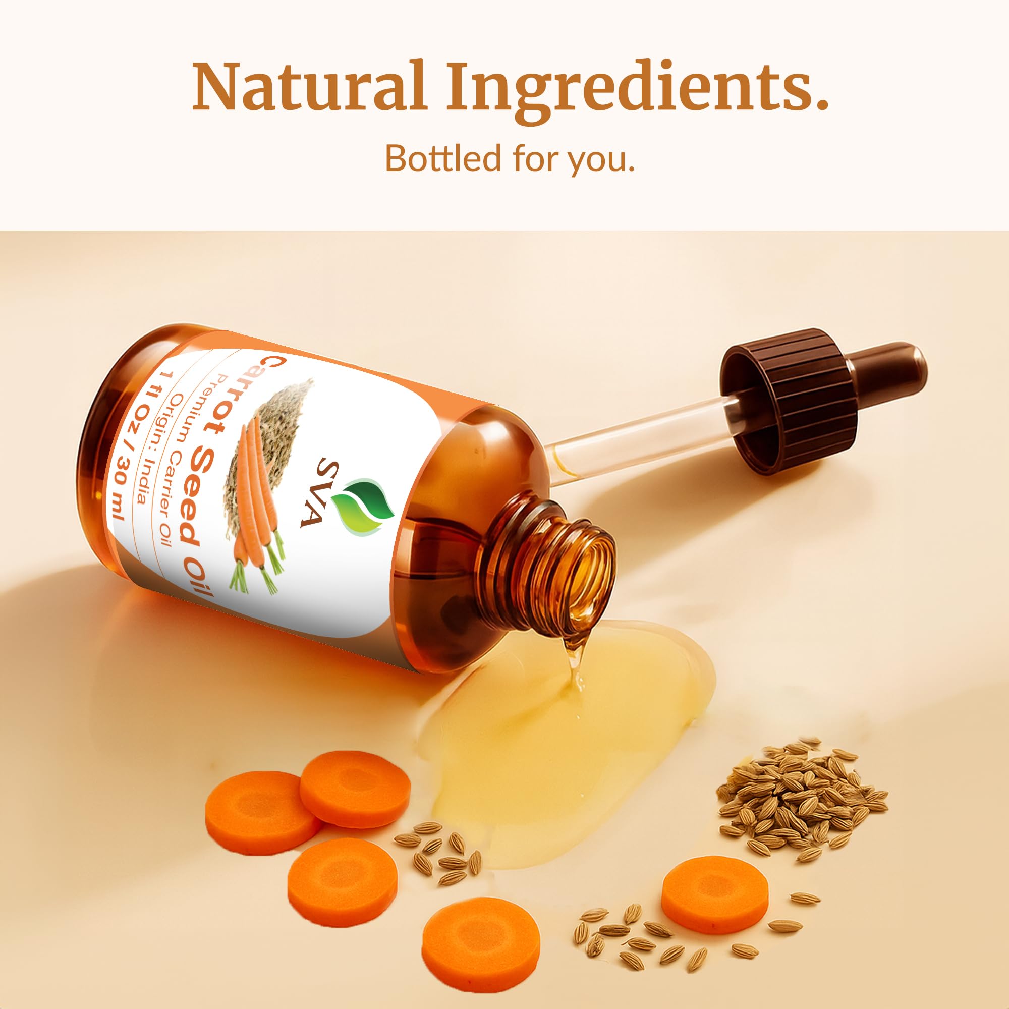 SVA Carrot Seed Oil preservative-free for clean beauty routines