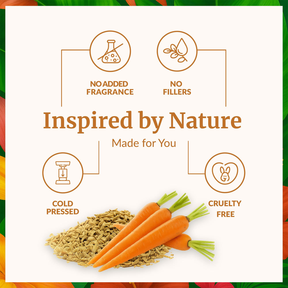 SVA Carrot Seed Oil on scalp for soothing massage.