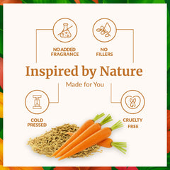 SVA Carrot Seed Oil on scalp for soothing massage.