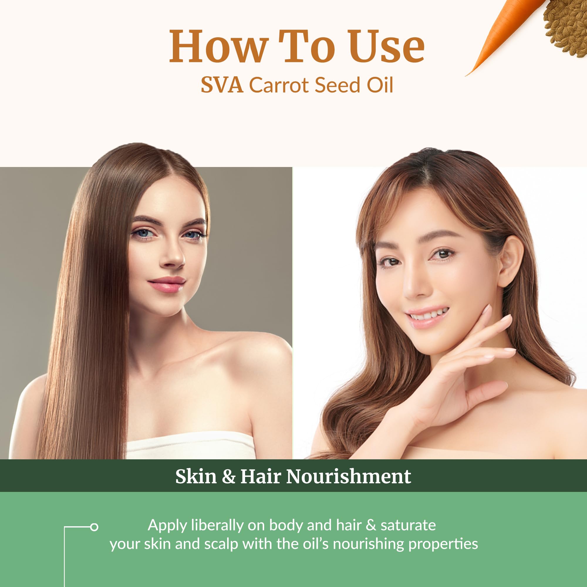 SVA Carrot Seed Oil blended into shampoo for enhanced care
