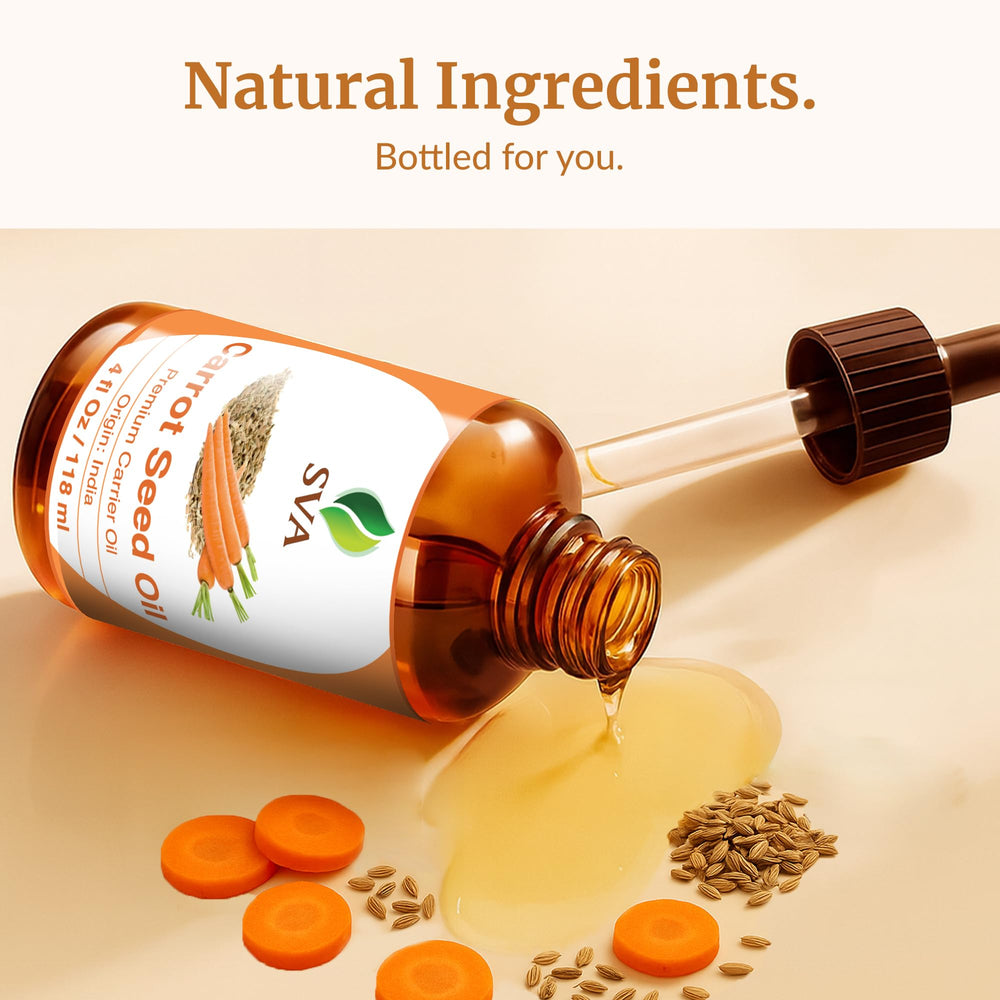 SVA Carrot Seed Oil pleasant weekly scalp treatment.