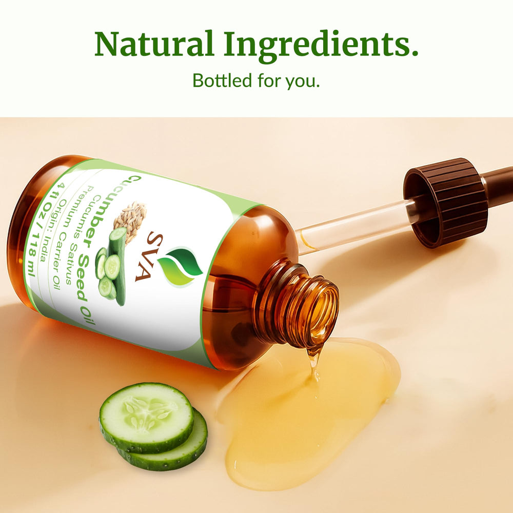 Compact bottle ready for travel with cucumber seed oil non-greasy feel