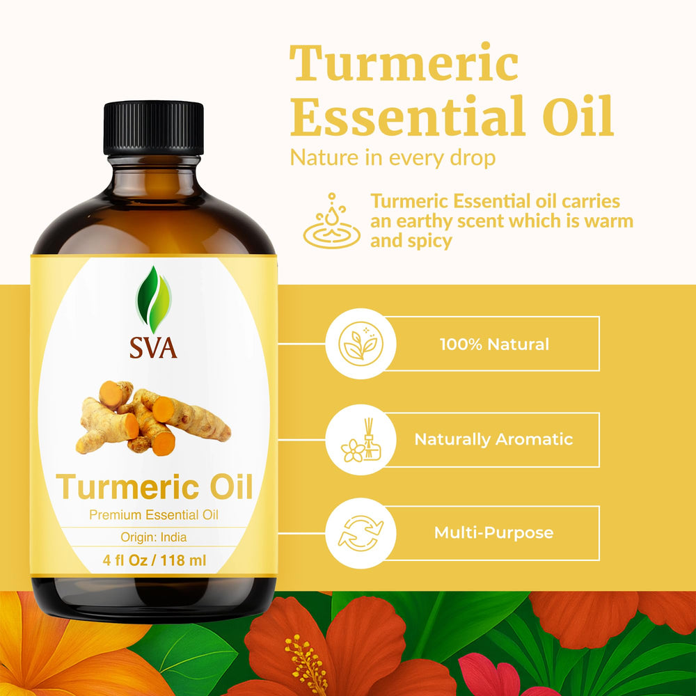SVA ORGANICS difusor con aceite de curcuma para aromaterapia.
