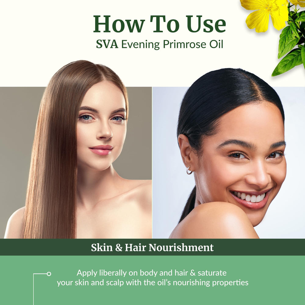 Hair and scalp massage with SVA Organics Evening Primrose Oil for nourishment
