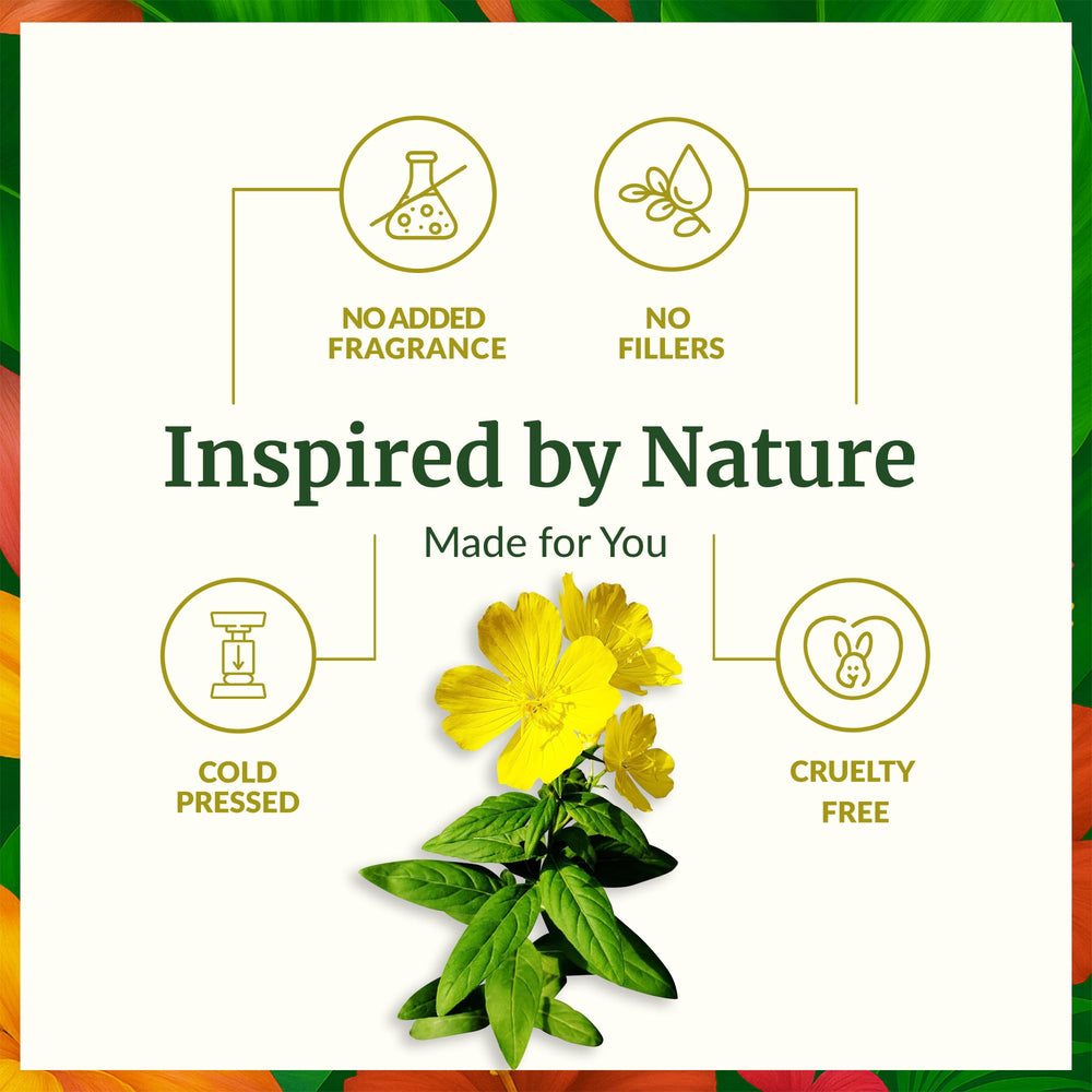 SVA Organics Evening Primrose Oil on palm for easy massage and absorption