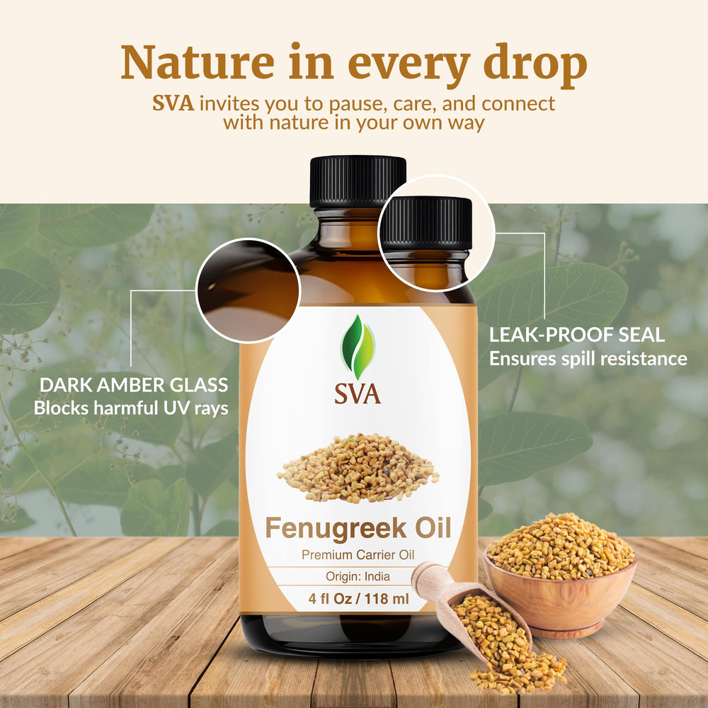 SVA Organics fenugreek oil serves as a versatile beauty ingredient for DIY.