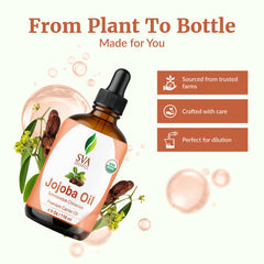 SVA Organics Jojoba Oil for face skin-care routine provides lightweight moisture.