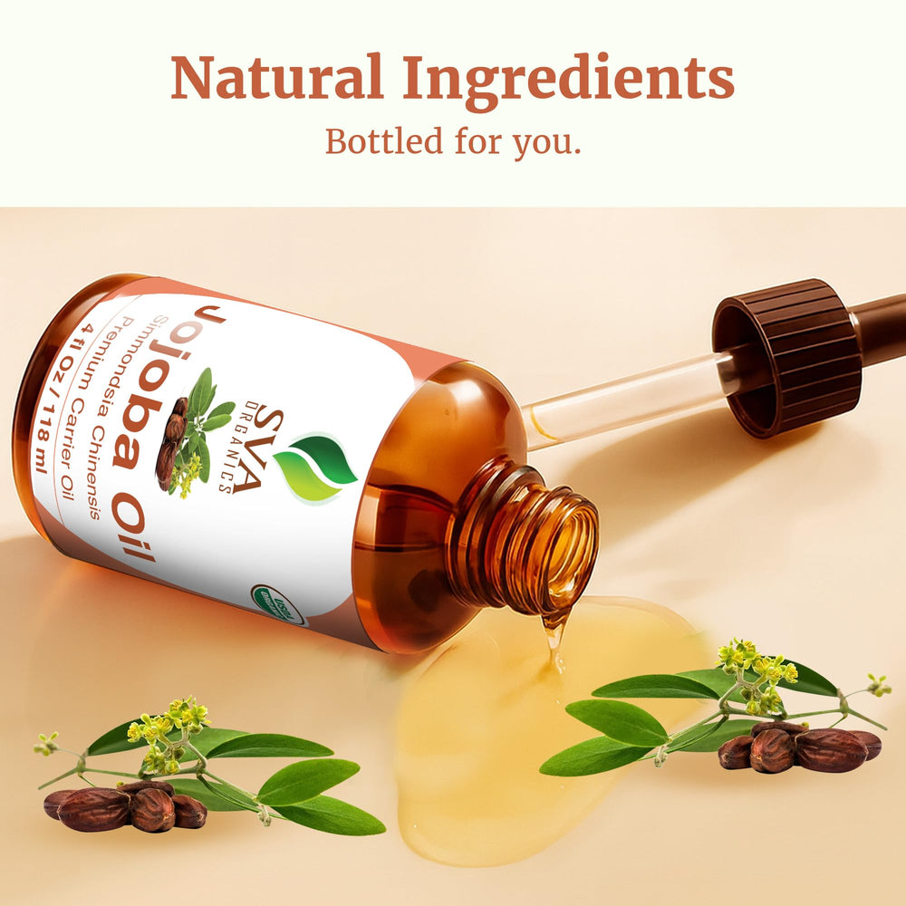 SVA Organics Jojoba Oil is preservative-free and cruelty-free, suitable for clean beauty rituals.