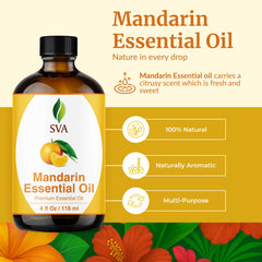 SVA Mandarin Essential Oil diffuser aroma for a fresh room aroma.