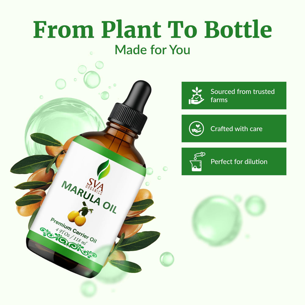 Hair application with SVA Organics Marula Oil for smooth shine