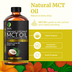 SVA MCT Oil on hand with silky, easy application