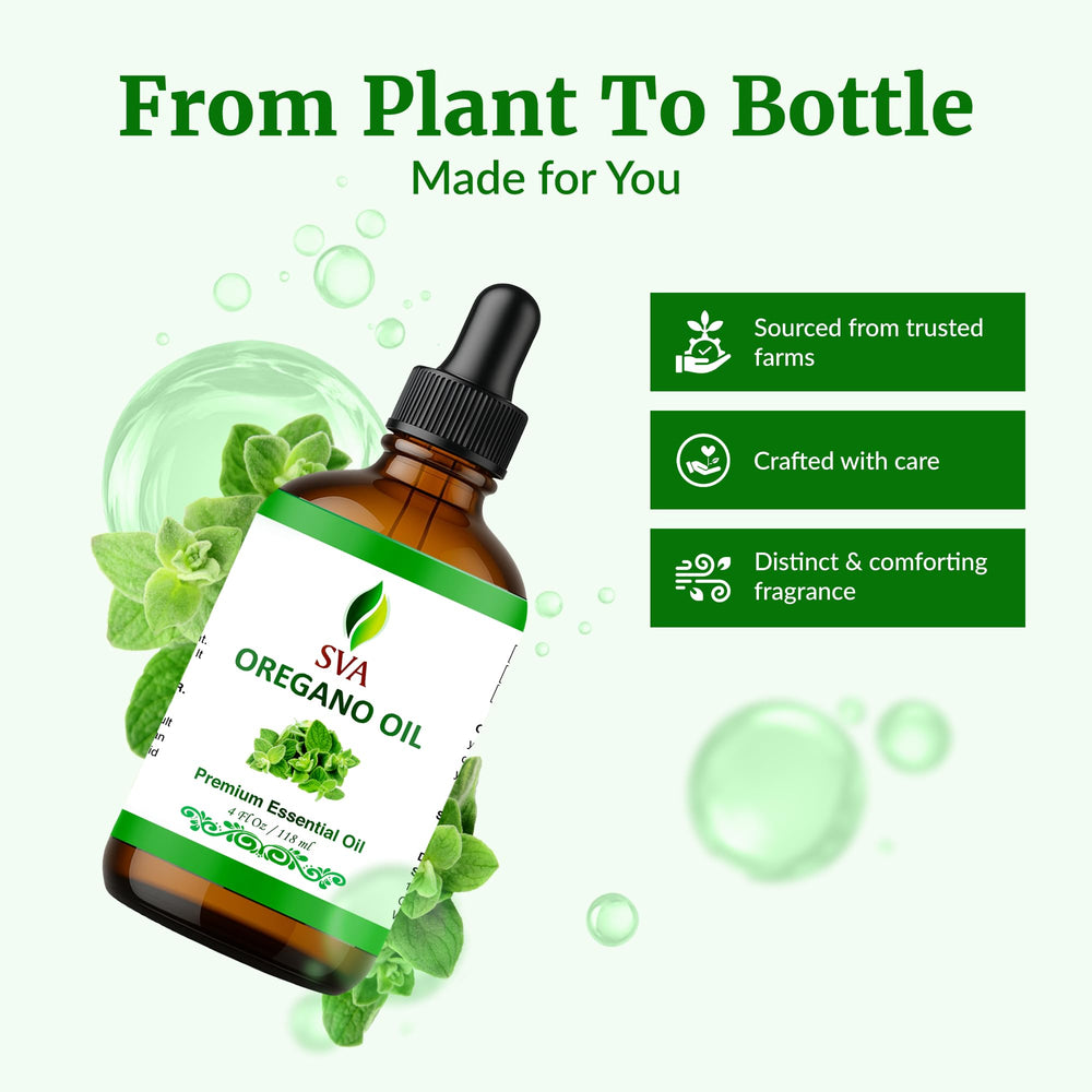 Spa-like massage with SVA oregano oil blended into a carrier oil.