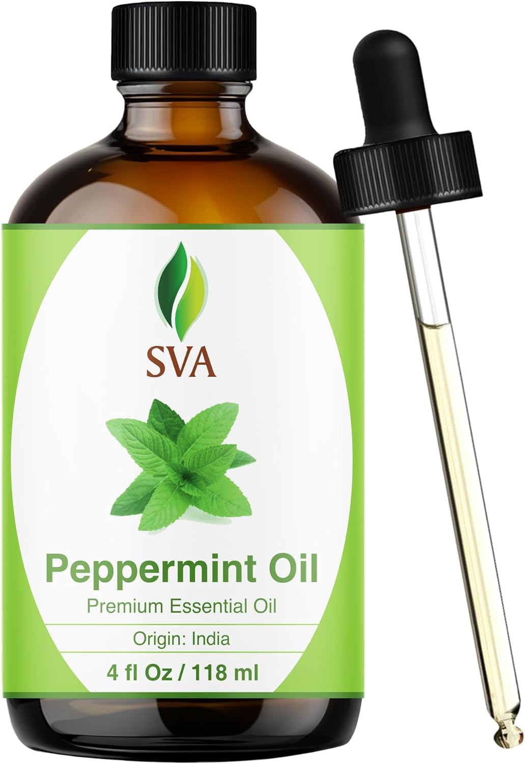 SVA ORGANICS Peppermint Arvensis oil bottle for diffuse aroma.