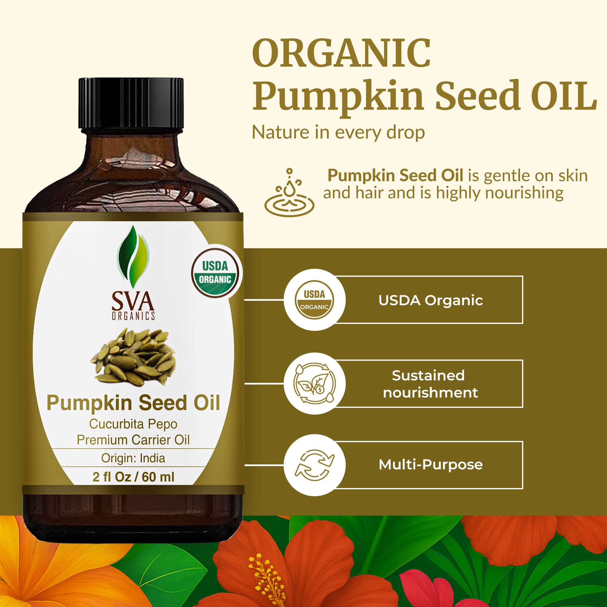 Dropper close-up of SVA Organics pumpkin seed oil for precise application.