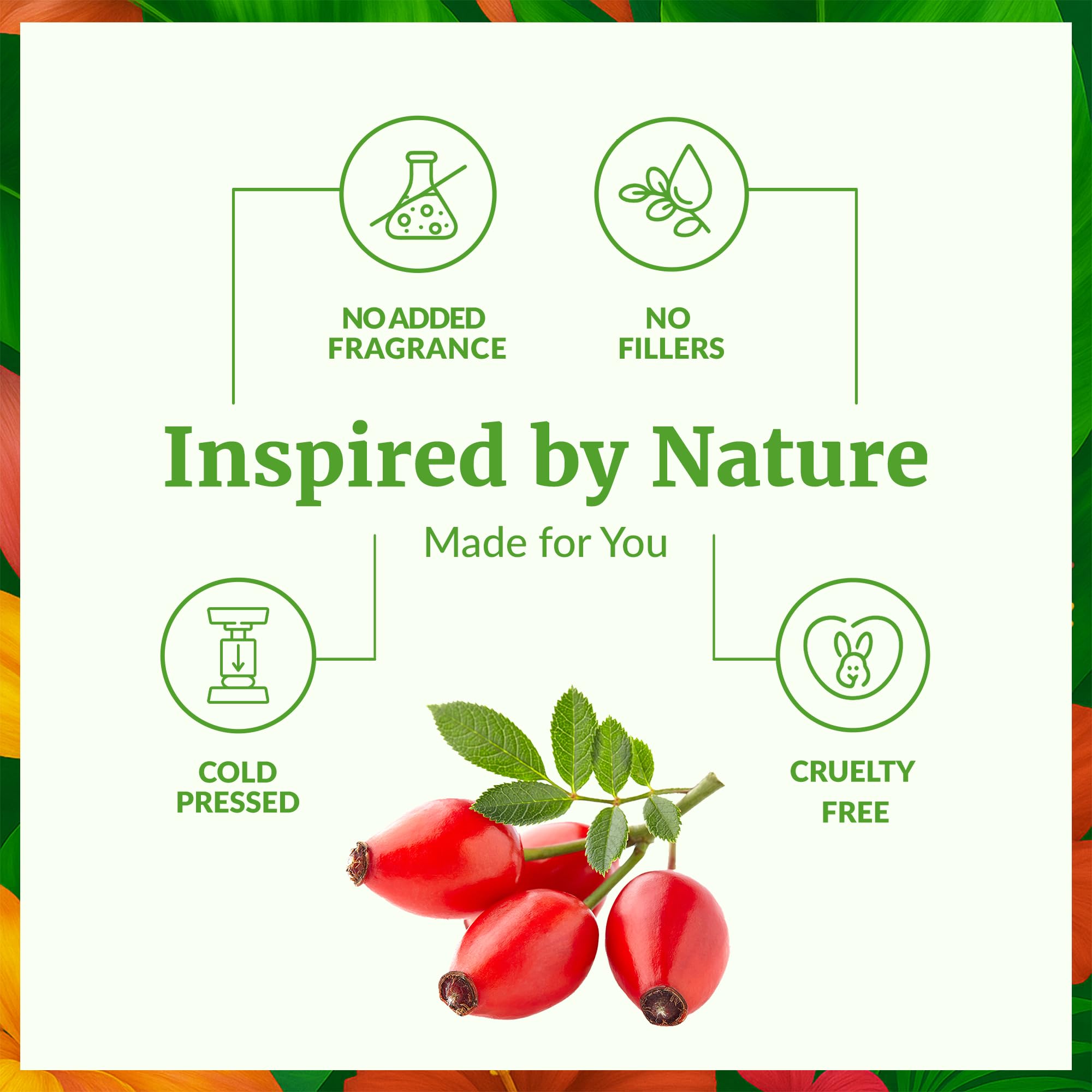 SVA ORGANICS Rosehip Seed Oil on fingertips showing lightweight hydration.