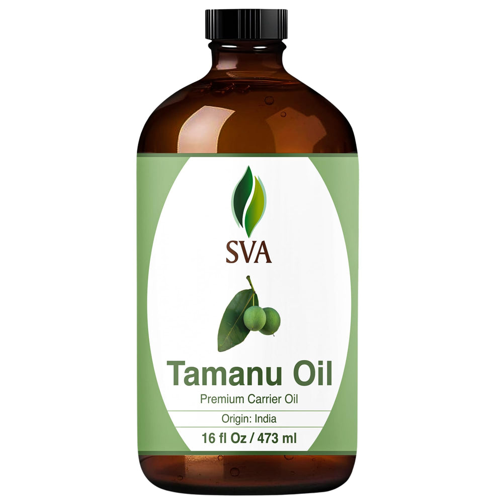 SVA Organics Tamanu oil bottle pour for scalp massage