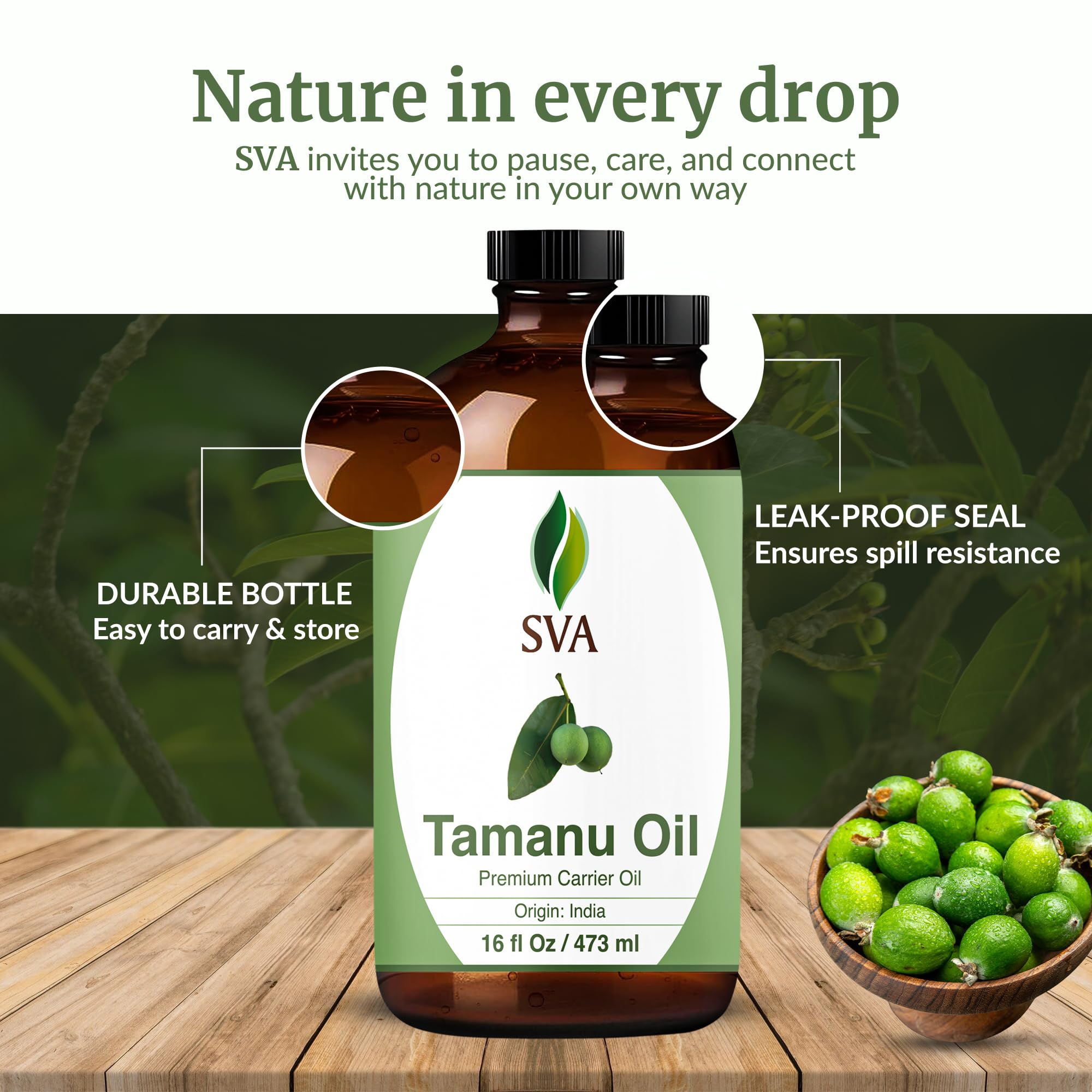 SVA Organics Tamanu oil for DIY cosmetics base
