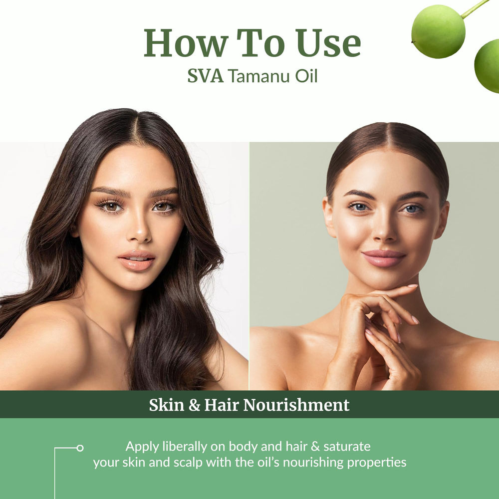 SVA Organics Tamanu oil beside bath routine