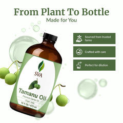 SVA Organics Tamanu oil used during body massage for relaxation
