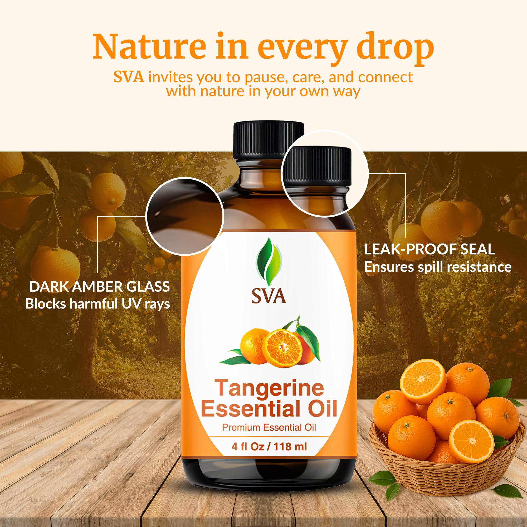 DIY candles with SVA Tangerine oil for vibrant citrus aroma.