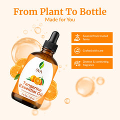 Hair care routine with SVA Tangerine oil mixed into shampoo.