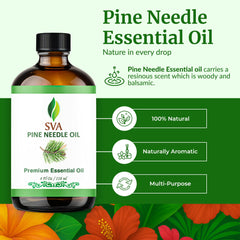 SVA Pine Needle Oil used in hair care routines with proper dilution.