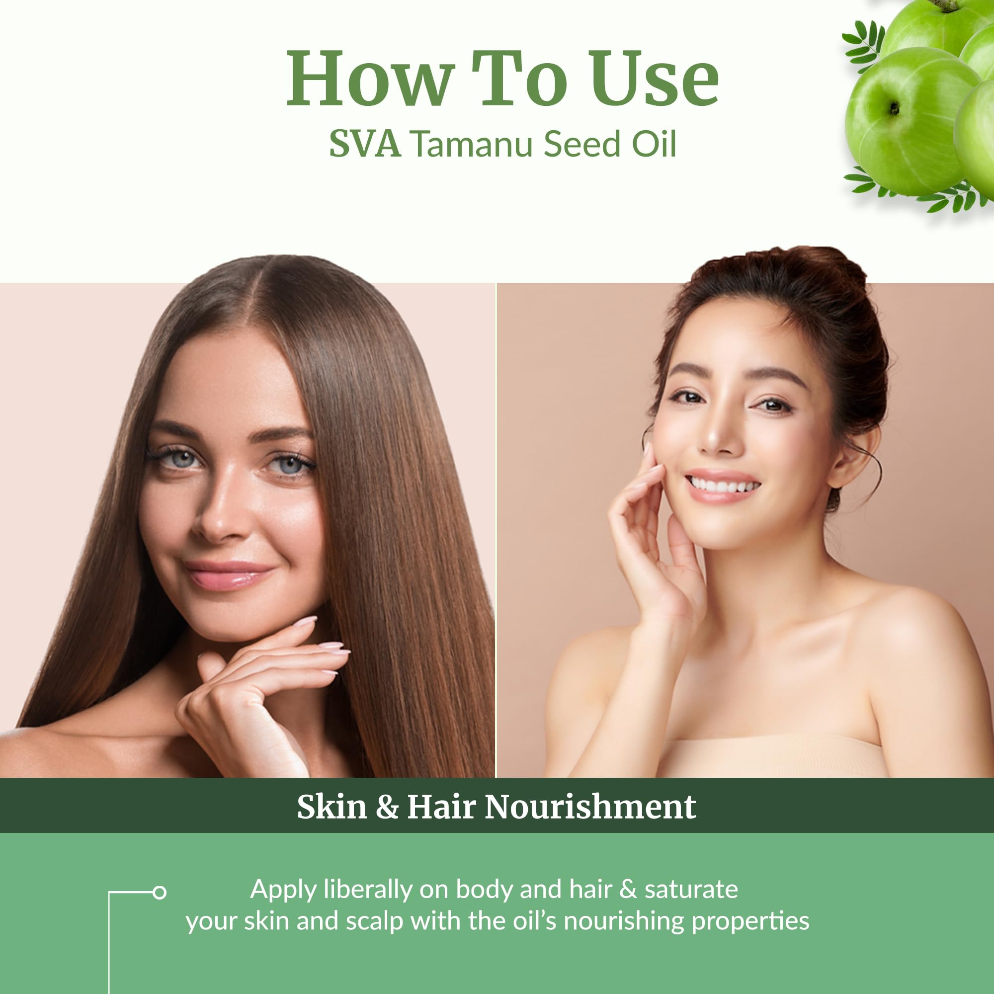SVA Tamanu oil in creams for moisturized skin.