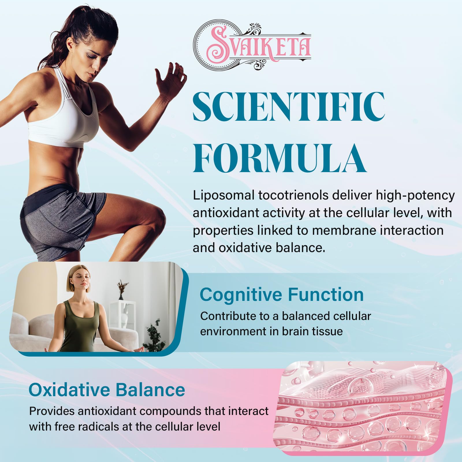Svaiketa tocotrienols softgel pour demonstrates easy daily intake