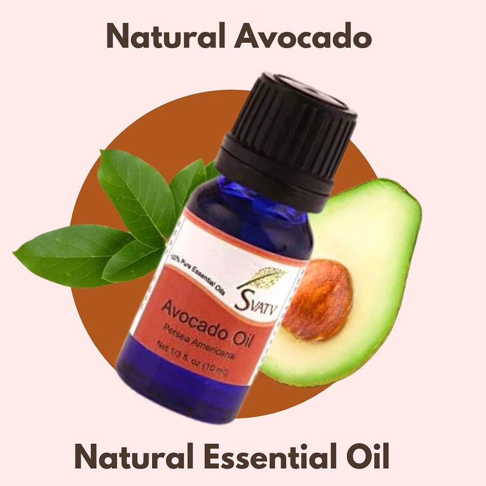 SVATV Avocado oil massage bottle for relaxing blends and skin-friendly care.