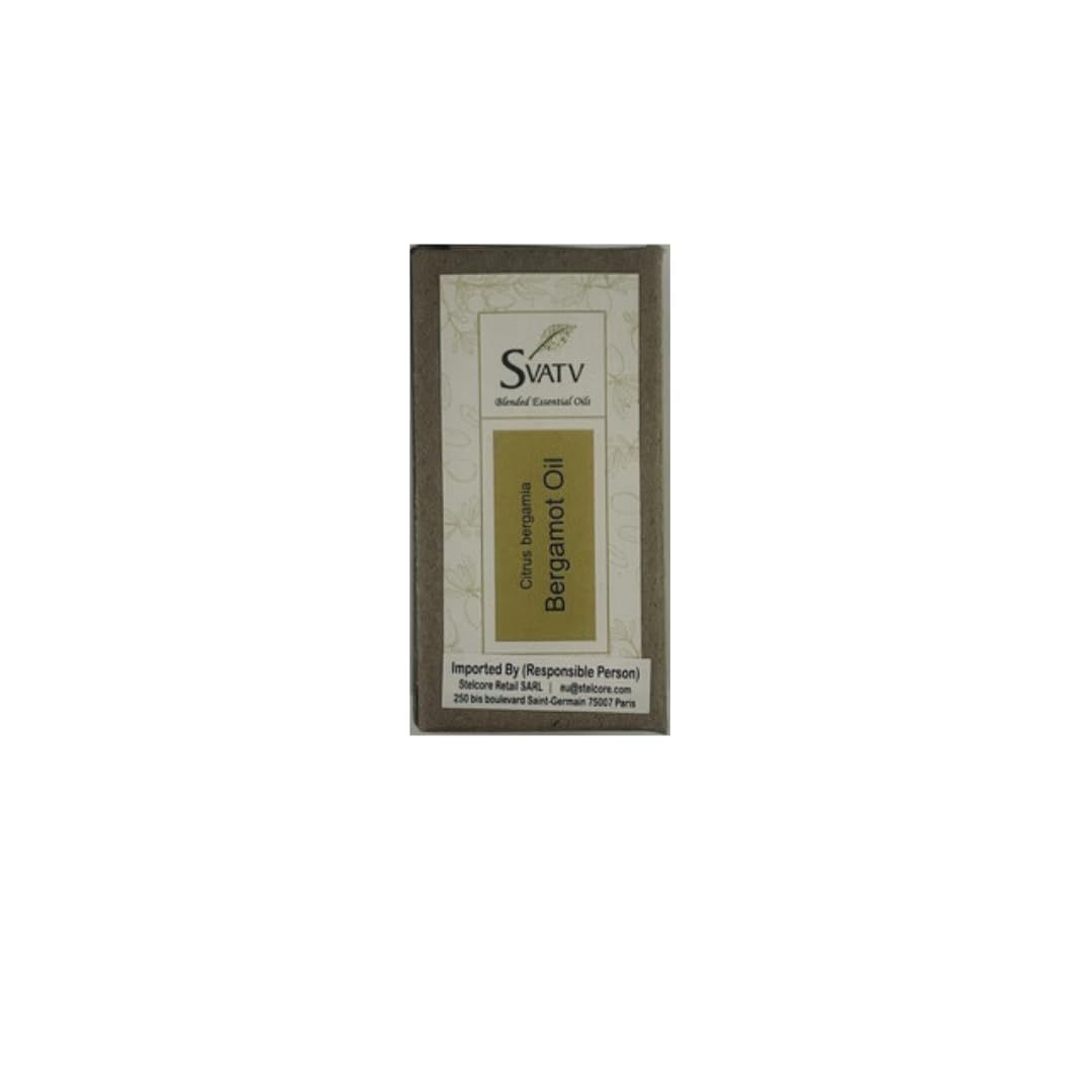 SVATV Bergamot essential oil bottle pour for diffuser-ready aroma