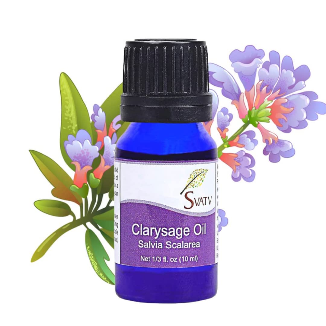 SVATV Clary Sage essential oil in a diffuser for calming aromatherapy sessions.